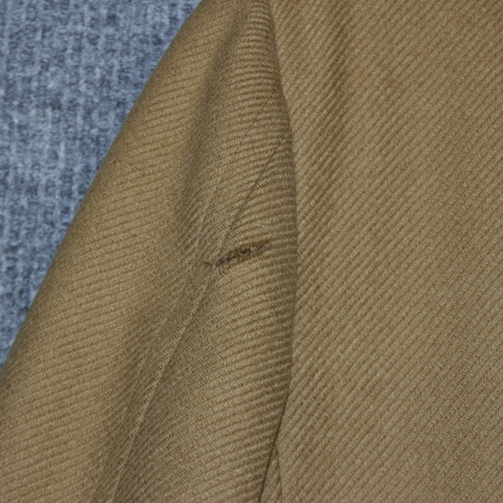 Hart Schaffner Marx Overcoat Mens 46R Tan Wool‎ Double Breasted - Picture 10 of 11